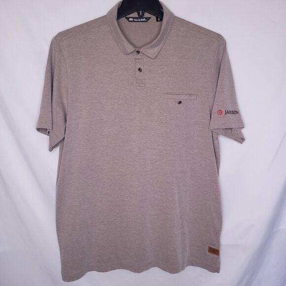 Travis Mathew Polo Shirt Mens XXL Brown - Picture 1 of 12